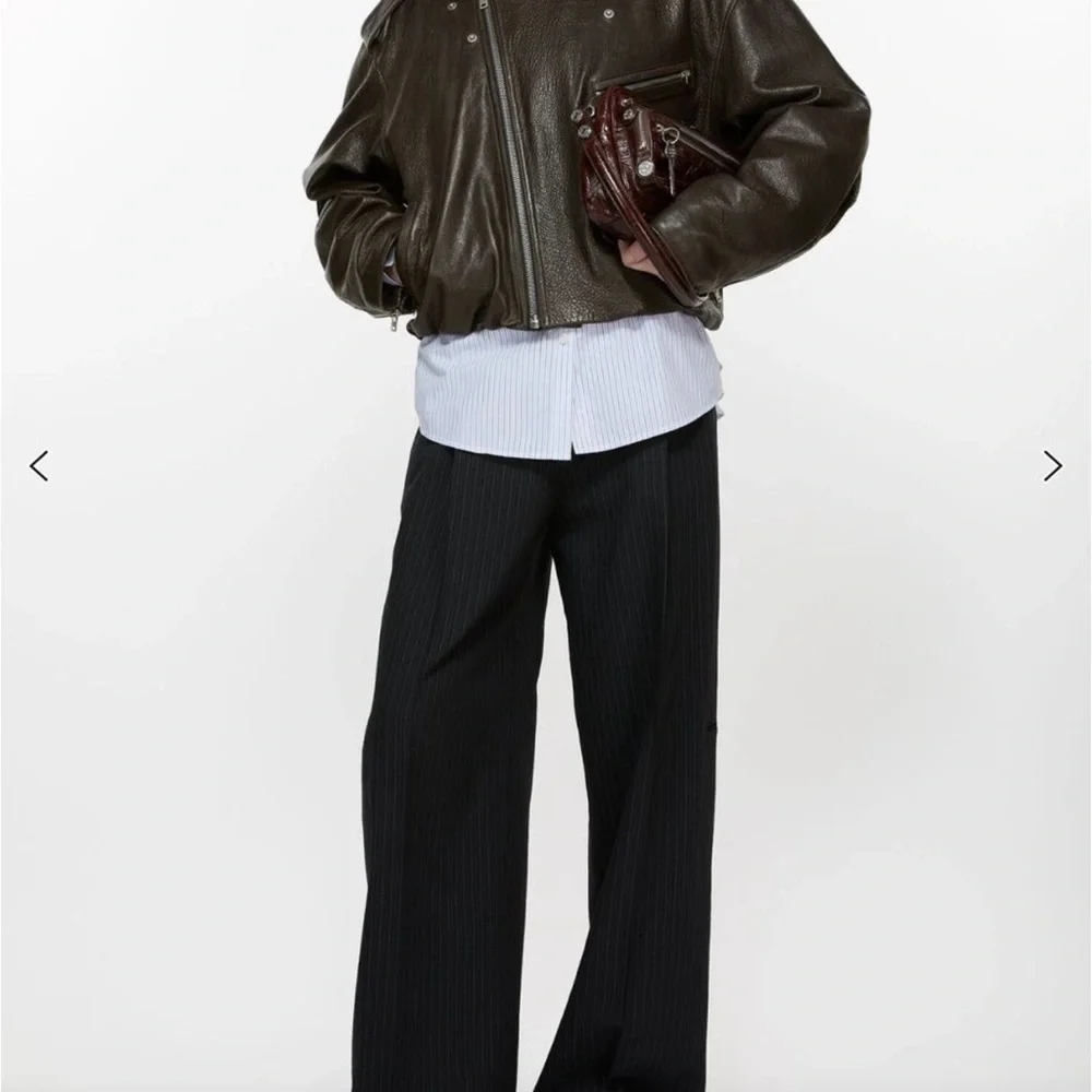 Acne Studios  Brown Leather Jacket - Picture 2 of 9